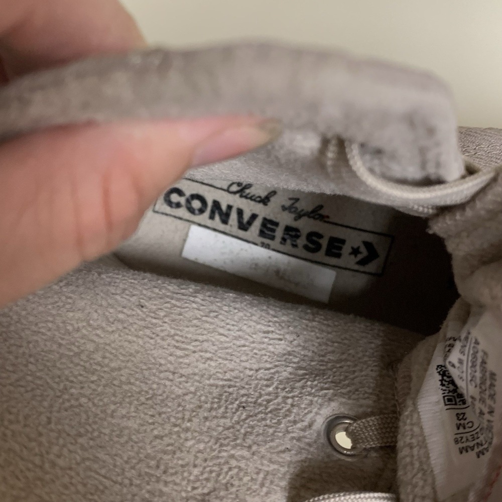 Converse Chuck 70 De Luxe Shoes Women's 6 Gray White Chunky Heel Platform Boots - Picture 7 of 16